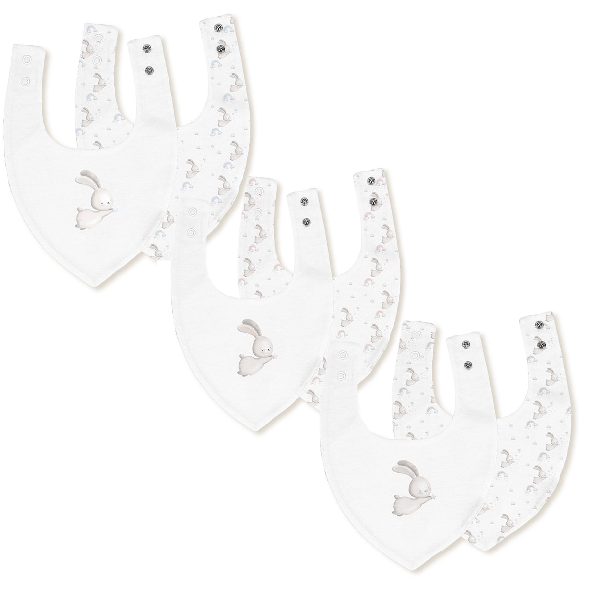 BABEROS BANDANA PACK BAMBU CONEJITO ESTRELLA INTERBABY (20X30)