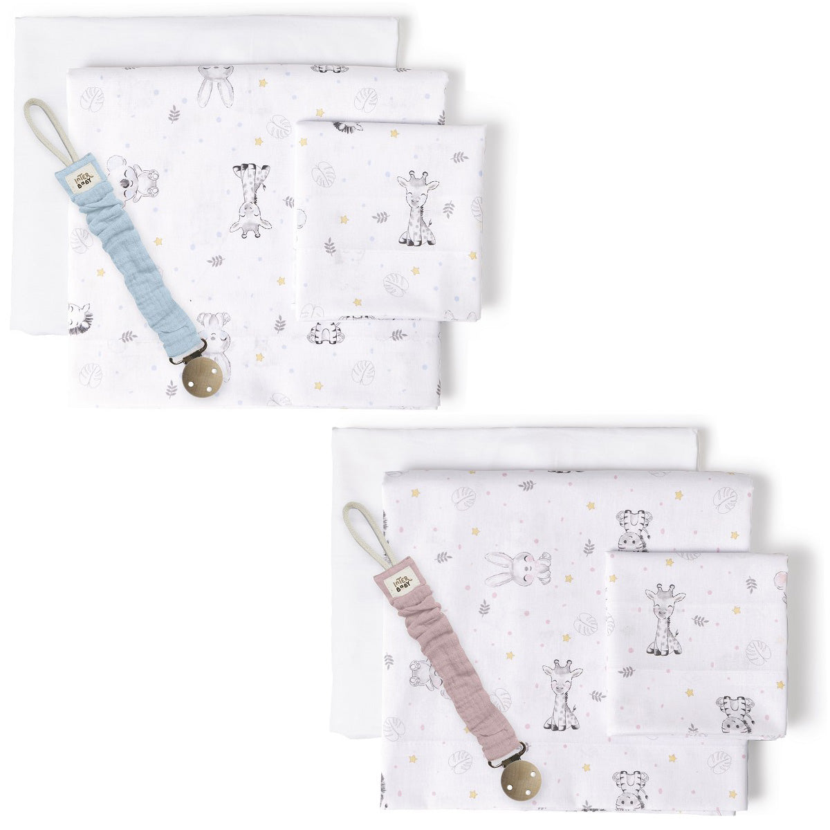 SET DE SABANAS CUNA KOALA + CHUPETERO INTERBABY