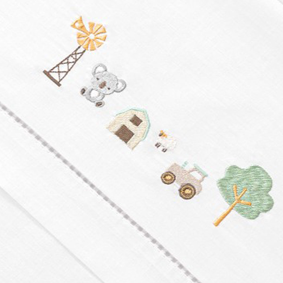 SET DE SABANAS CUNA COLECCIÓN GRANJA INTERBABY