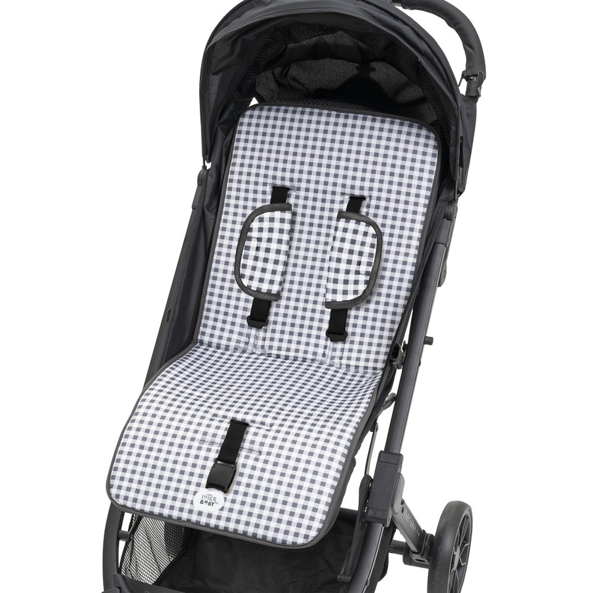 COLCHONETA UNIVERSAL VICHY GRIS INTERBABY