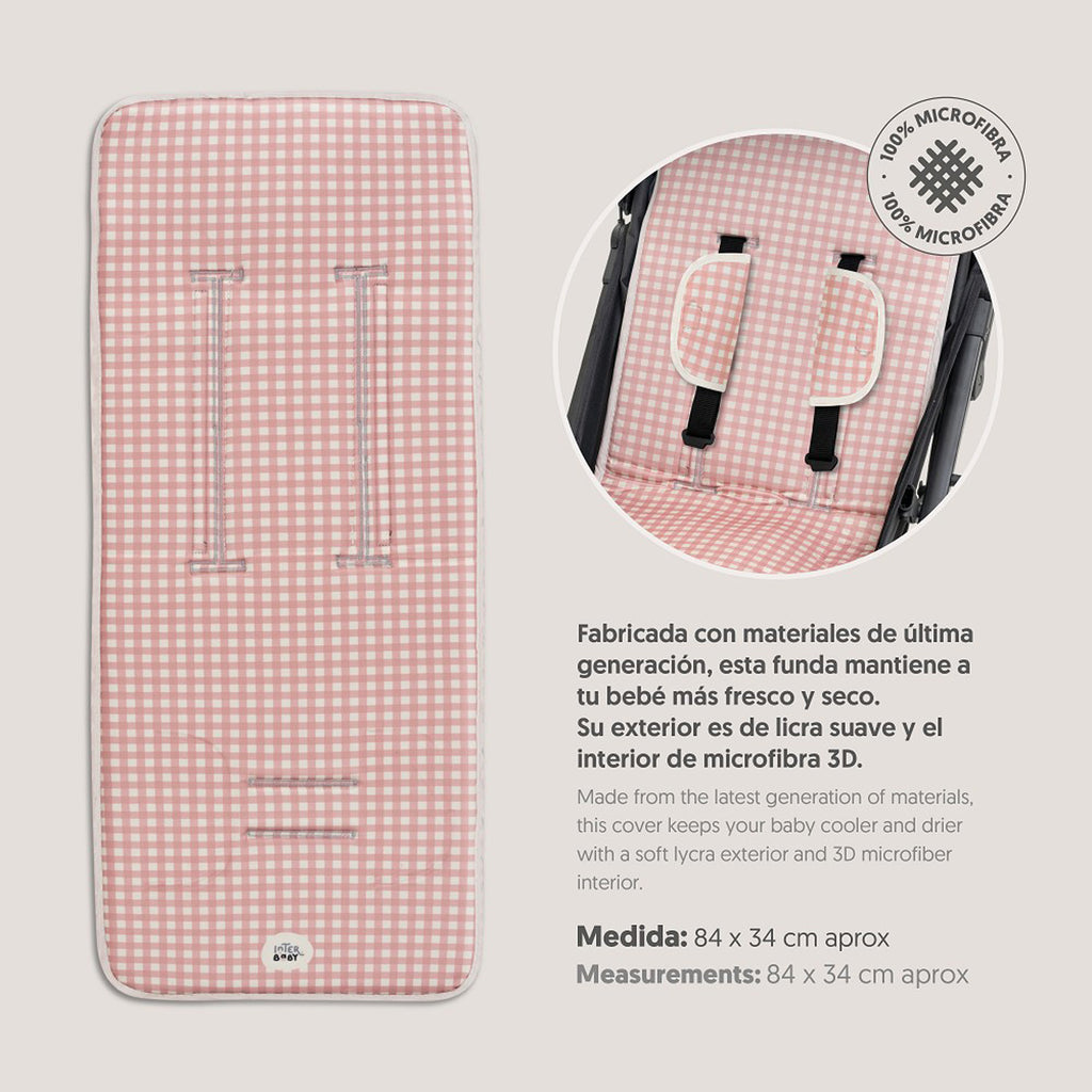COLCHONETA UNIVERSAL VICHY ROSA INTERBABY