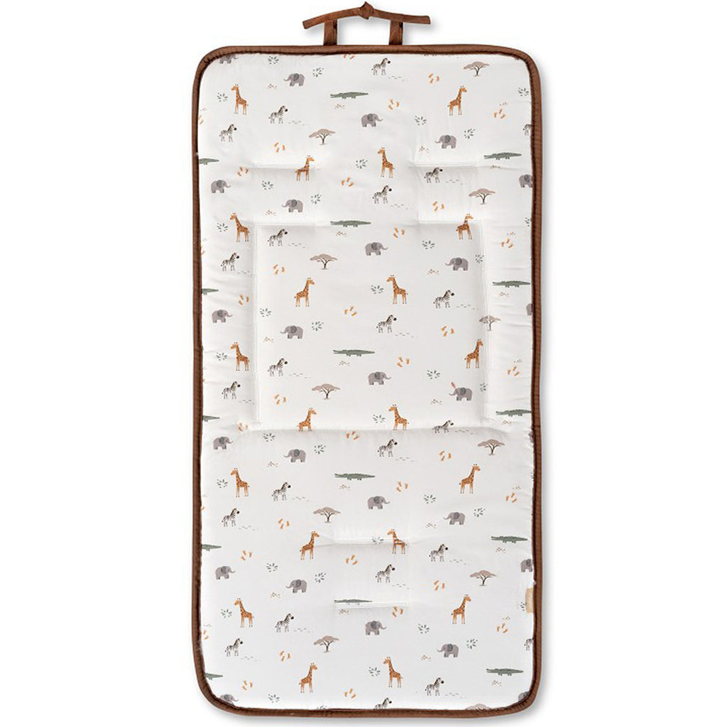 COLCHONETA REVERSIBLE JIRAFA SAVANNA INTERBABY