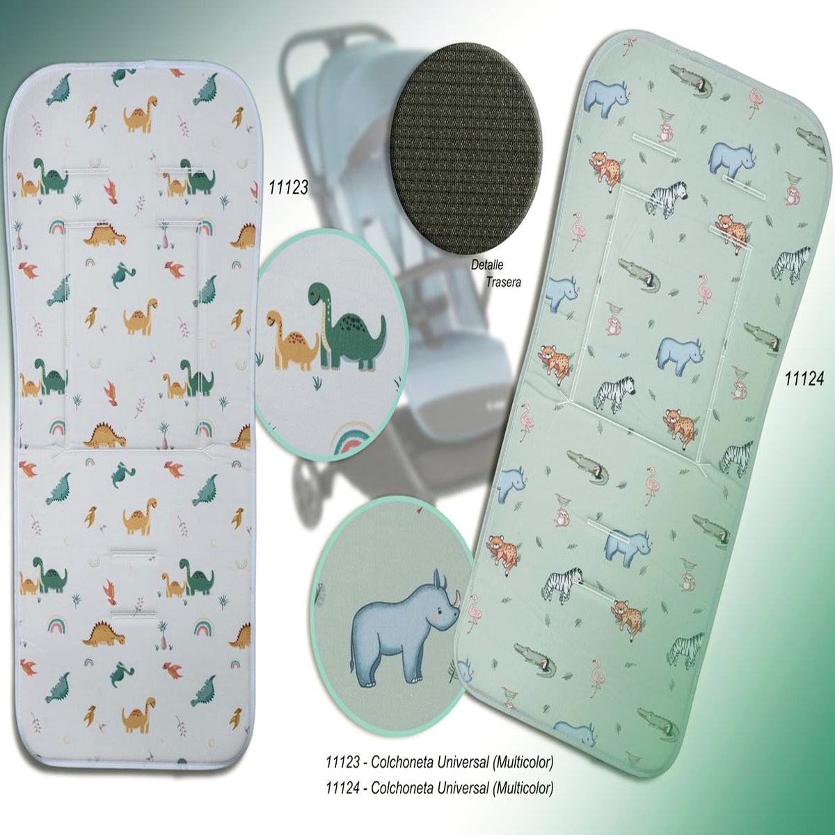 COLCHONETA UNIVERSAL GAMBERRITOS ANIMALES\DINOSAURIOS