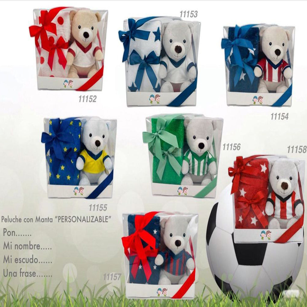 PACK MUÑECO FUTBOLISTA  Y MANTA  GAMBERRITOS