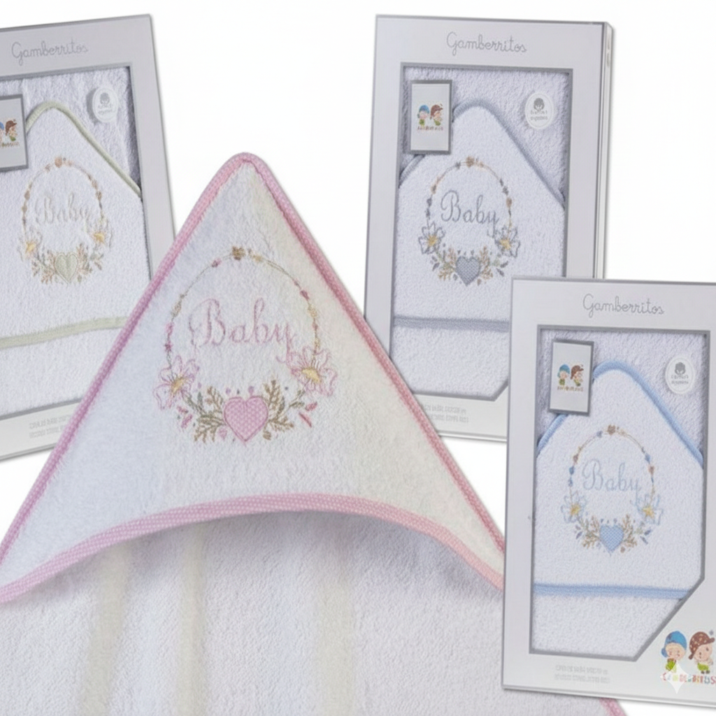 CAPA DE BAÑO BORDADA BABY GAMBERRITOS