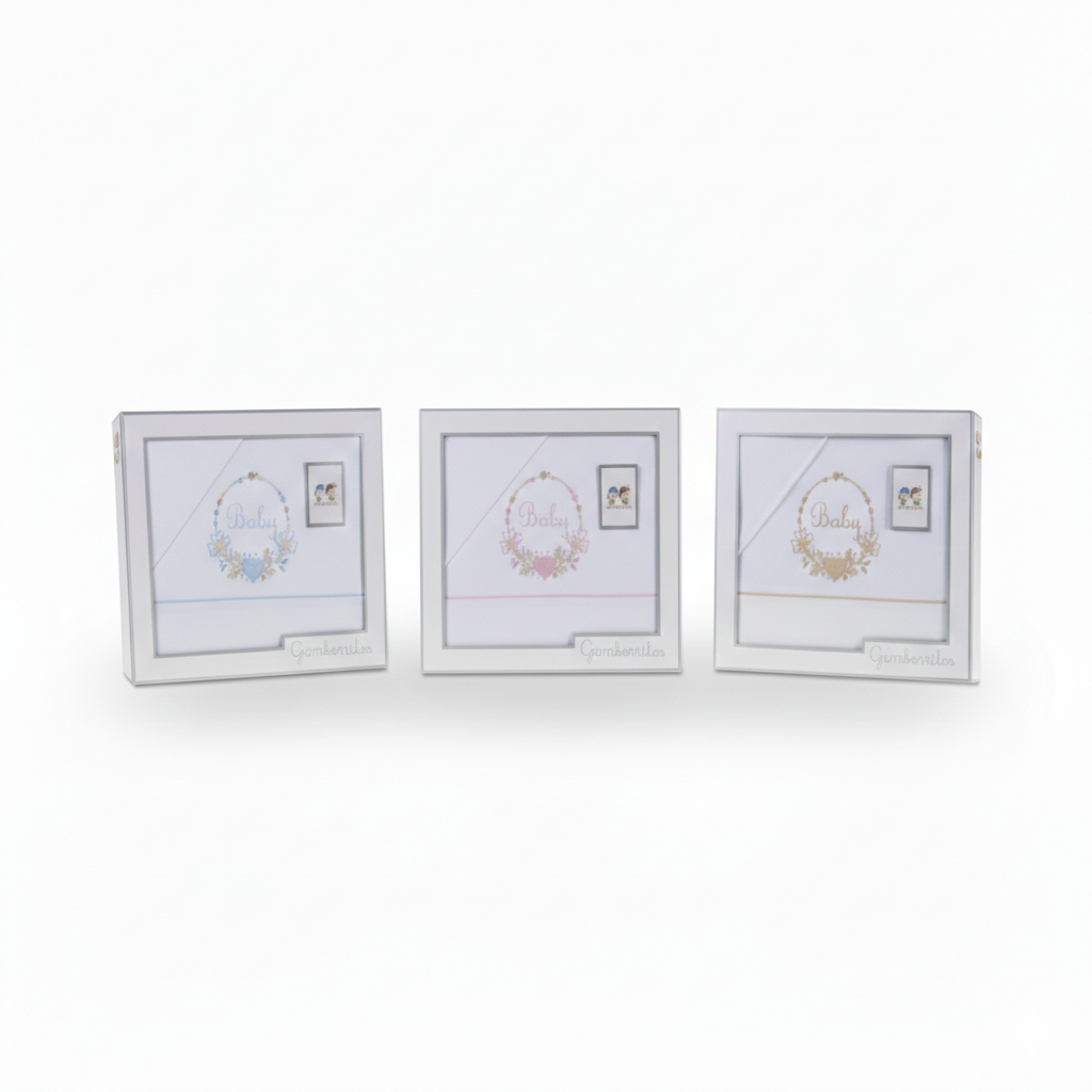 SET DE SABANAS CUNA BORDADO BABY GAMBERRITOS
