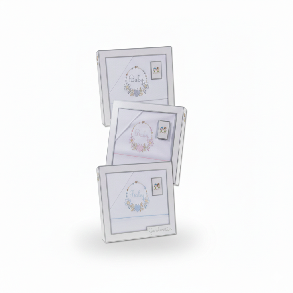 SET DE SABANAS CUNA BORDADO BABY GAMBERRITOS
