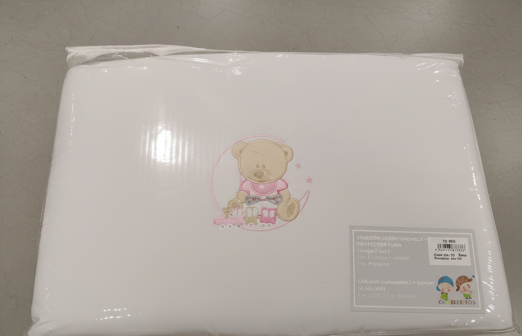 SET DE 2 PIEZAS FUNDA NORDICA Y CHICHONERA OSO LUNA. GAMBERRITOS