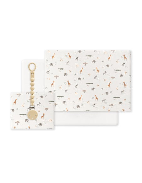 SET DE SABANAS CUNA COLECCION SAVANNA JIRAFA INTERBABY