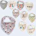 PACK DE 10 BABEROS BANDANA FANTASIA ANIMALES FORCADA (18X16)