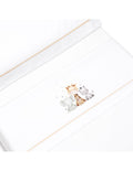 SET DE SABANAS MINICUNA JIRAFA ELEFANTE BEIGE. INTERBABY