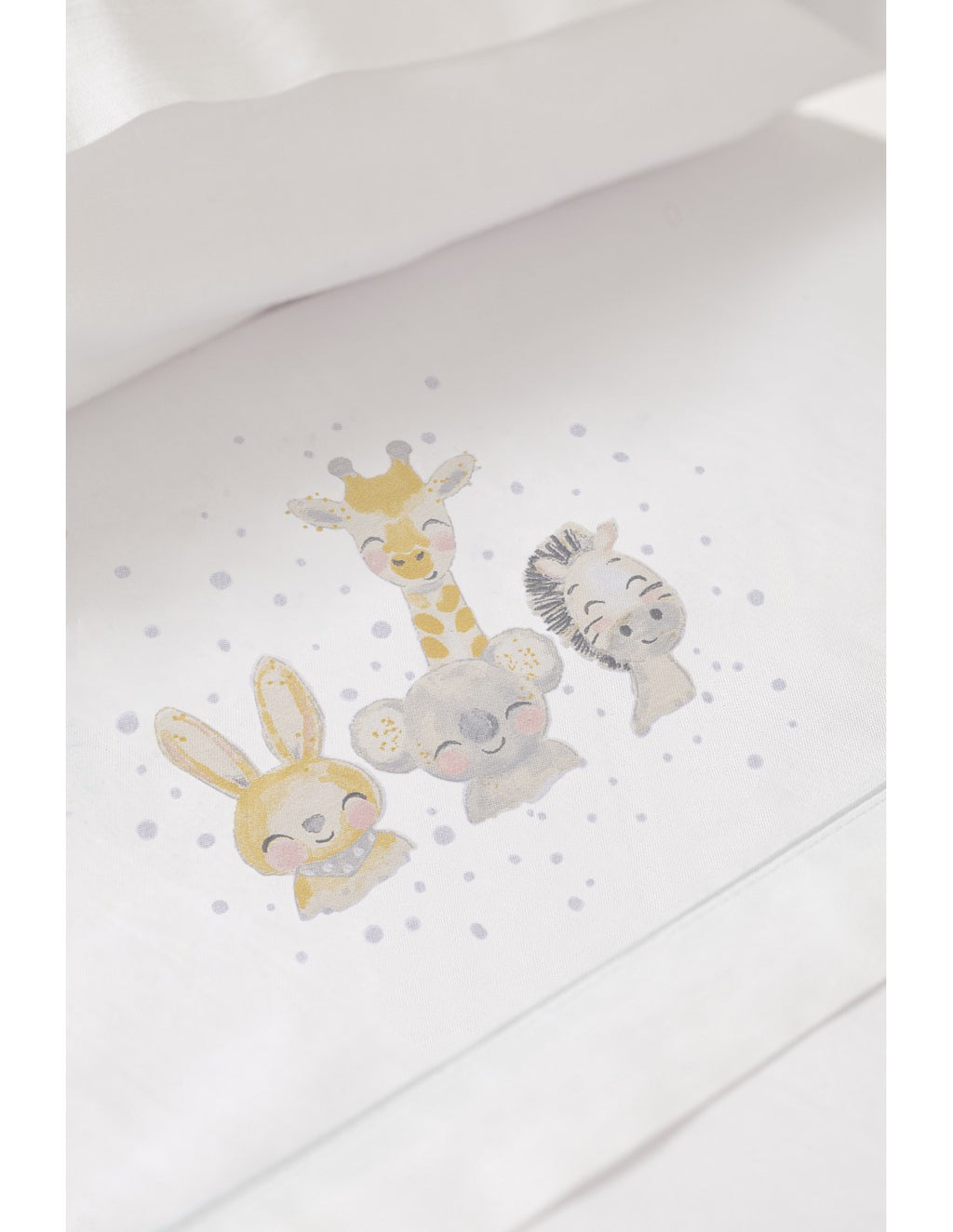 SET DE  SABANAS MINICUNA ACUARELA ANIMALES. INTERBABY