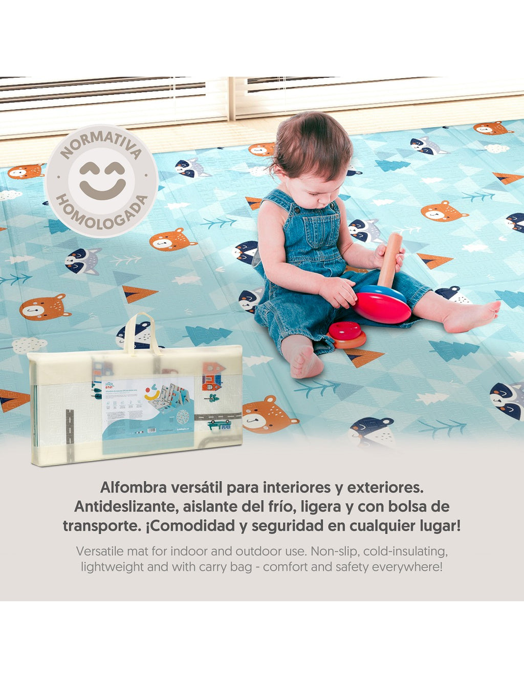 ALFOMBRA COLCHONETA DE GATEO INFANTIL. INTERBABY AFL11