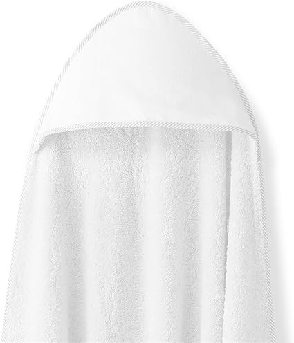 CAPA DE BAÑO Y BABERO PUNTO DE CRUZ BLANCO INTERBABY