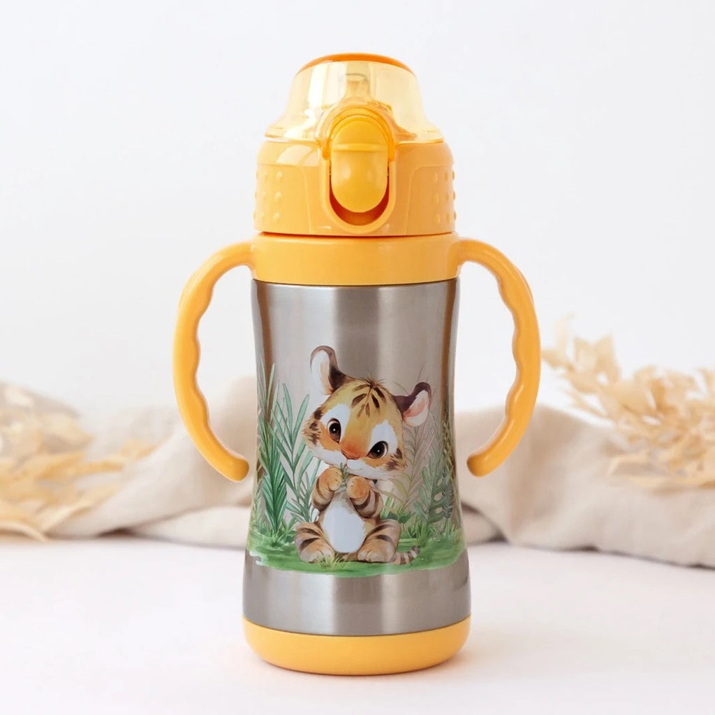 TAZA TERMO ACERO CON ASAS  LEONCITO KIOKIDS