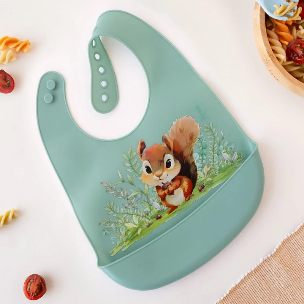 BABERO DE SILICONA ARDILLA KIOKIDS