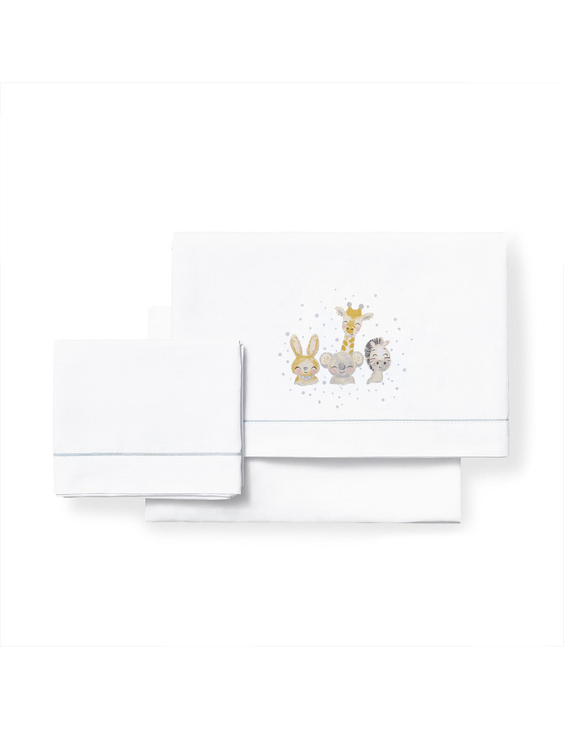 SET DE SABANAS CUNA ACUARELA + CHUPETERO INTERBABY