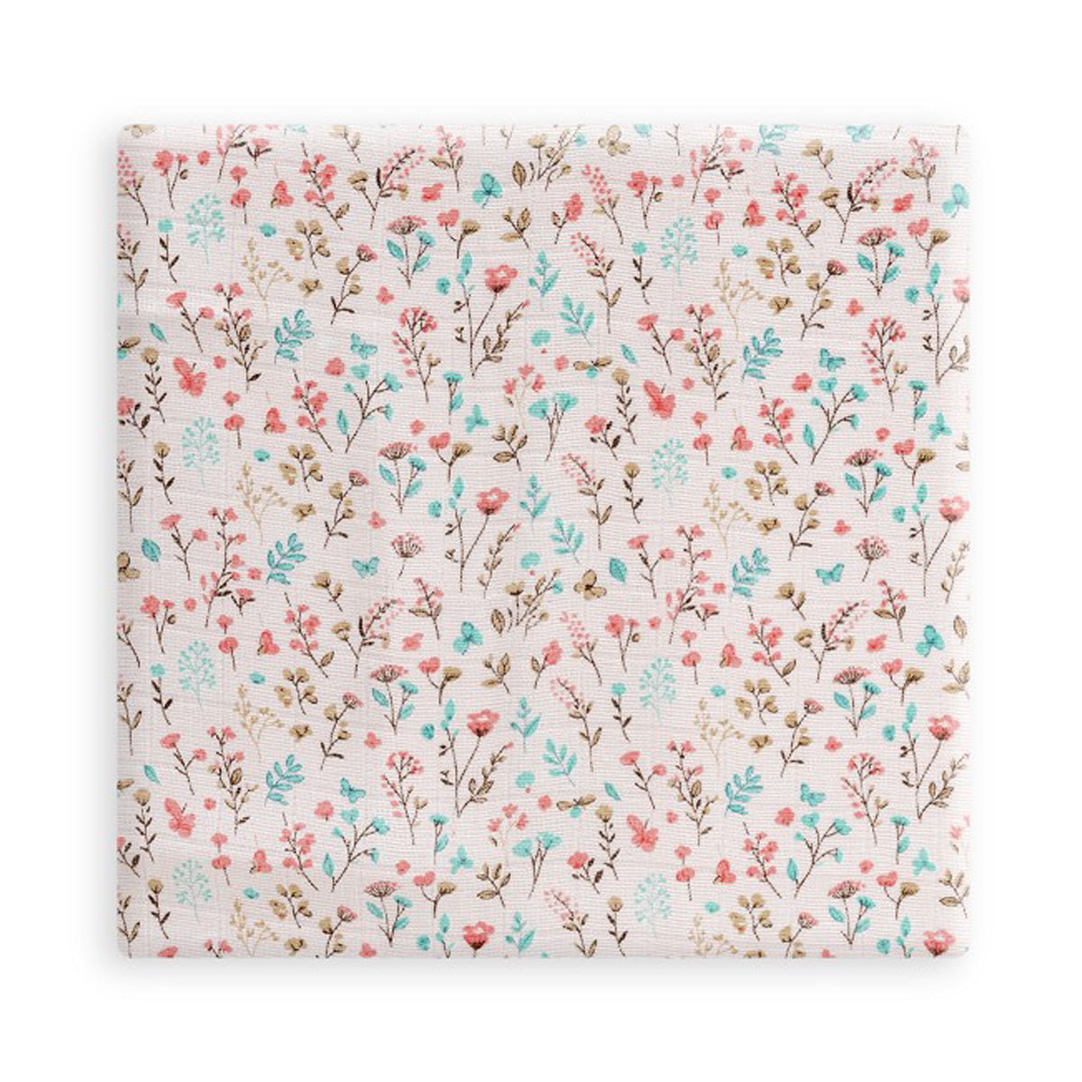 MUSELINA DE BAMBÚ PETALOS DE ROSA INTERBABY (120X120)