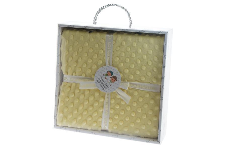 MANTA DE TOPOS PARA BEBE GAMBERRITOS (80X110) — ROSA