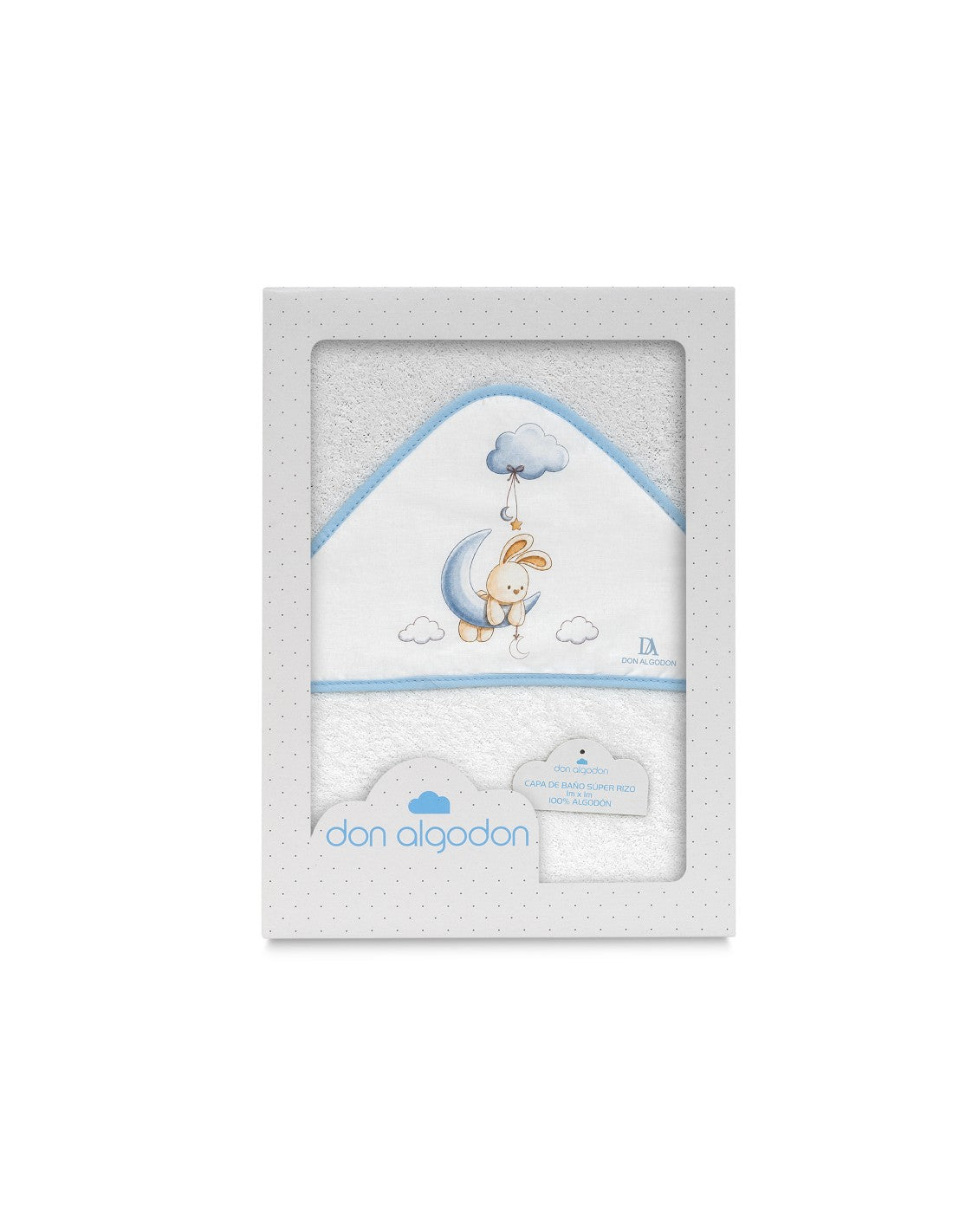 CAPA DE BAÑO CONEJO NUBES DON ALGODÓN