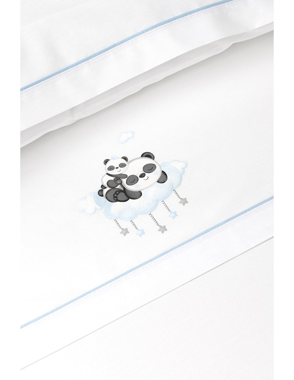 SET DE SABANAS CUNA PANDA NUBE DON ALGODÓN