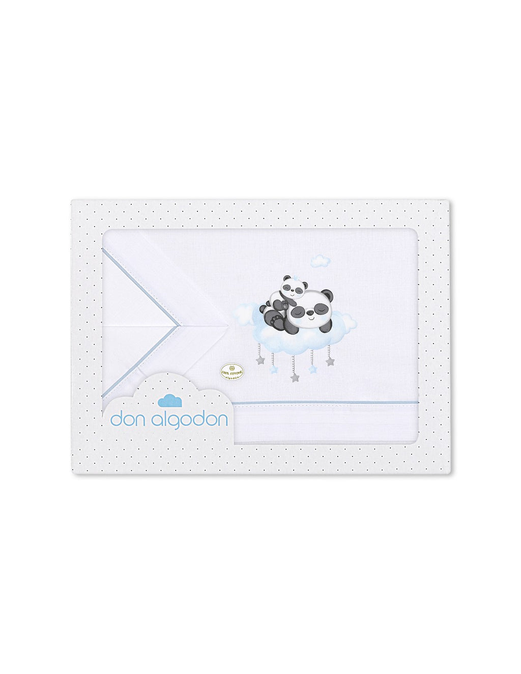 SET DE SABANAS CUNA PANDA NUBE DON ALGODÓN