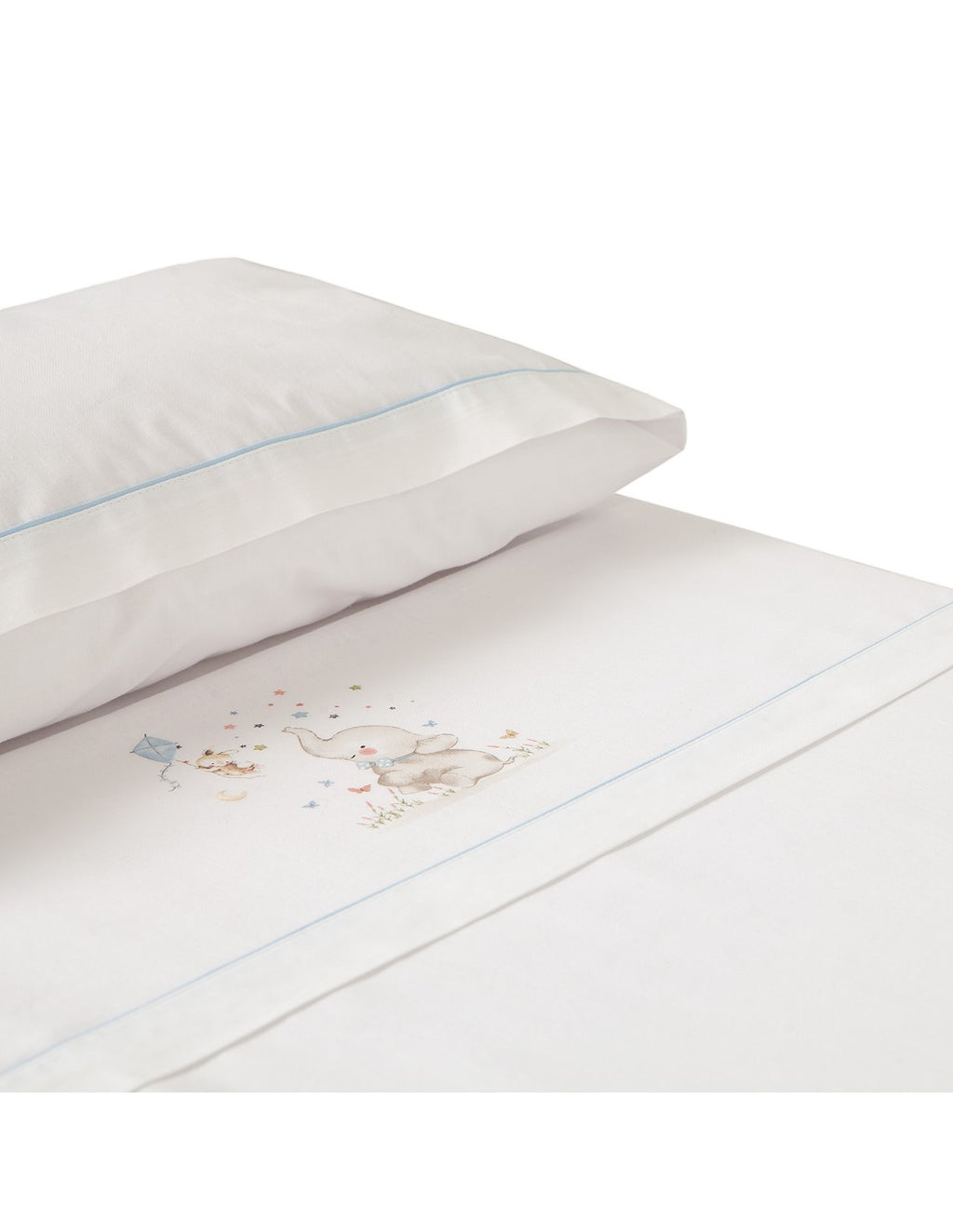 SET DE SABANAS  CUNA ELEFANTE +CHUPETERO INTERBABY