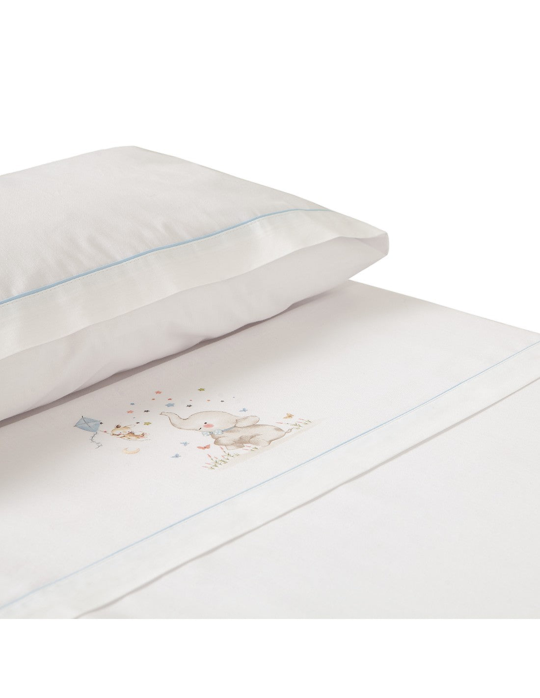 SET DE SABANAS  CUNA ELEFANTE +CHUPETERO INTERBABY