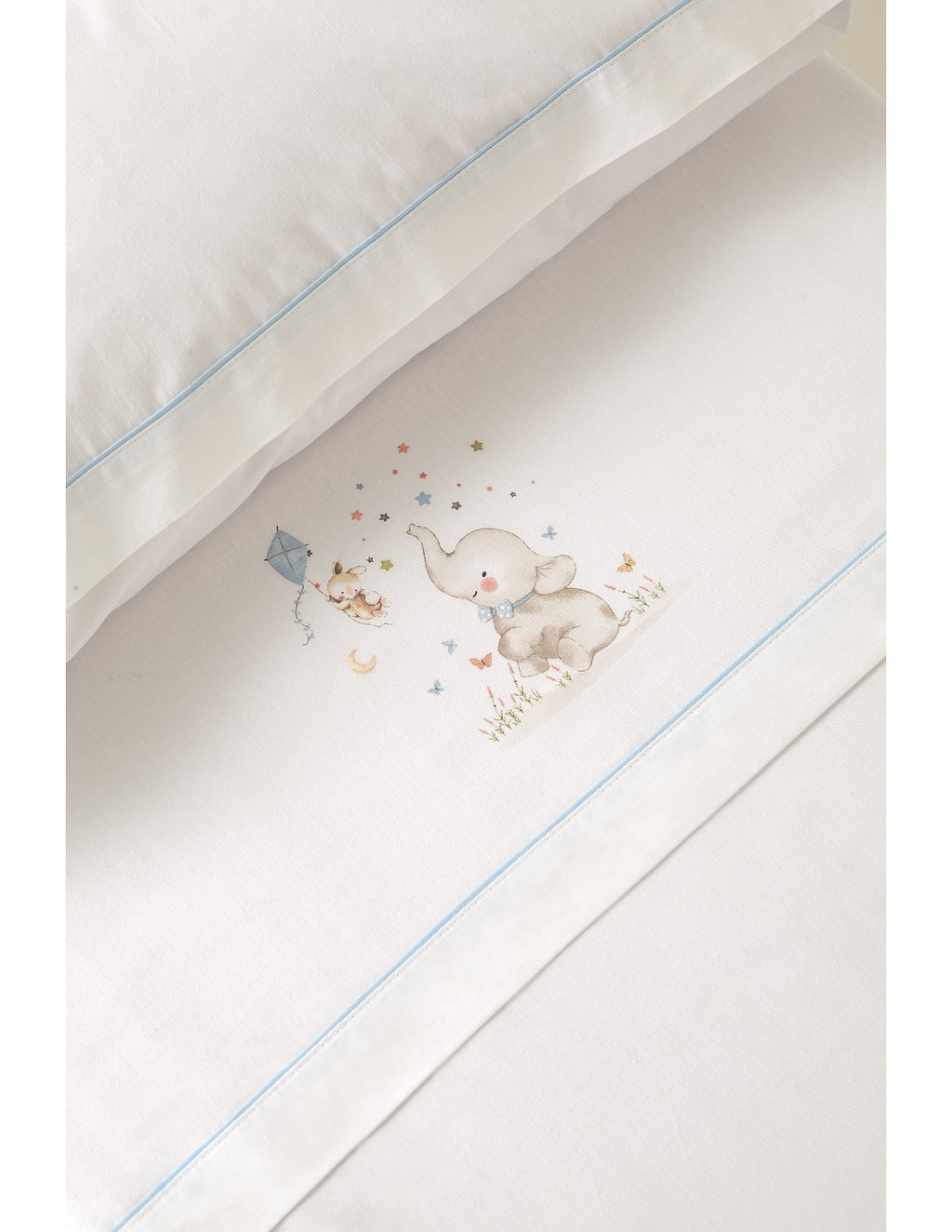 SET DE SABANAS  CUNA ELEFANTE +CHUPETERO INTERBABY