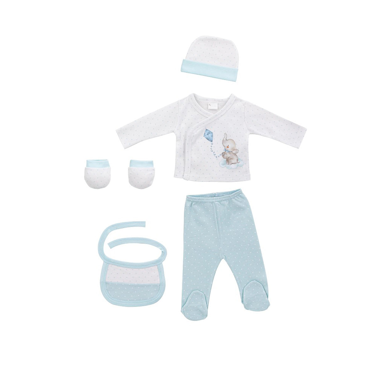 SET DE 5 PIEZAS BAMBÚ ELEFANTES INTERBABY