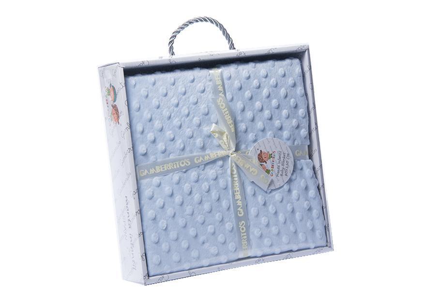 MANTA DE TOPOS PARA BEBE GAMBERRITOS (80X110) — ROSA