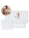 SET DE  SABANAS CUNA RINO LEON+CHUPETERO INTERBABY