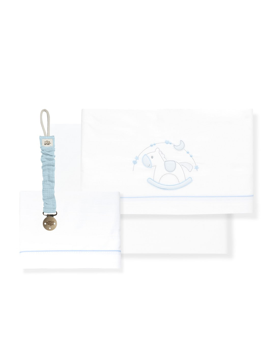 SET DE  SABANAS CUNA CABALLITO+REGALO INTERBABY