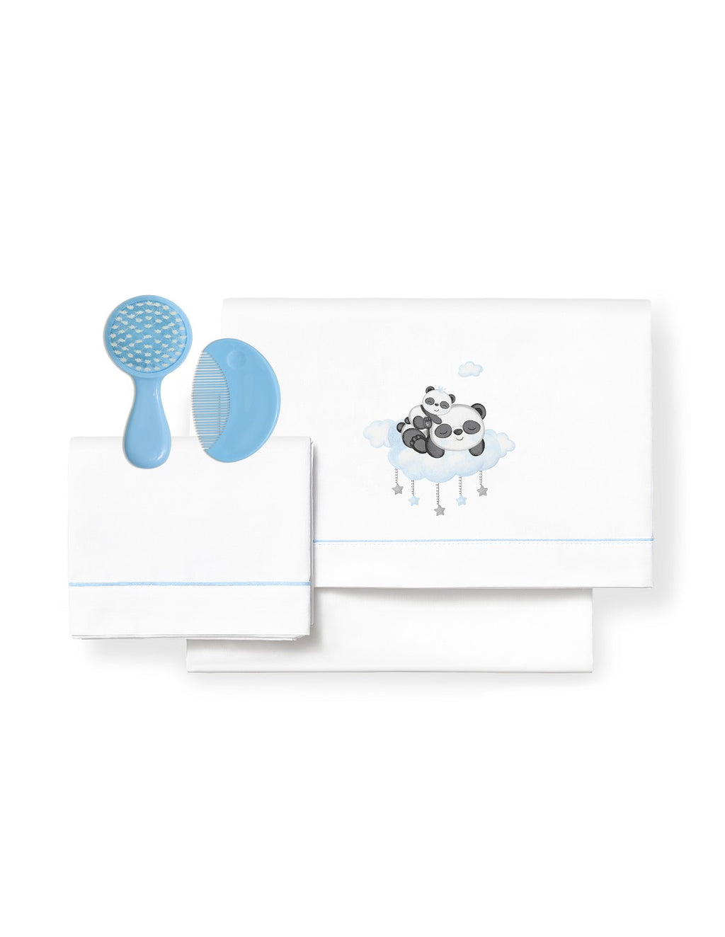 SET DE SABANAS CUNA PANDA NUBE DON ALGODÓN