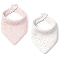 PACK DE 2 BABEROS BANDANA BAMBU FLORES PETALOS INTERBABY (20X30)