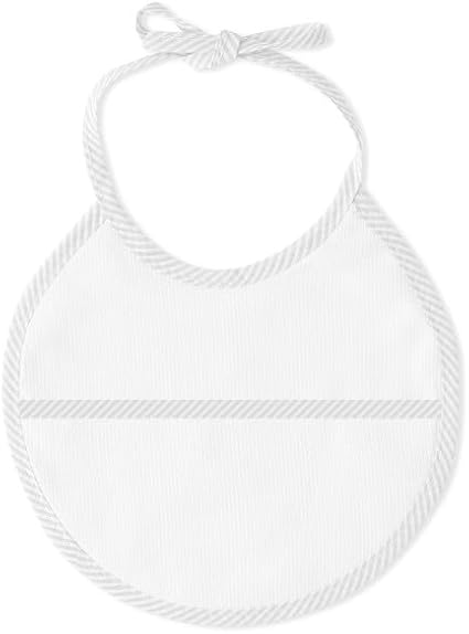 CAPA DE BAÑO Y BABERO PUNTO DE CRUZ BLANCO INTERBABY