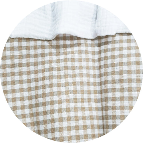 BOLSO BOMBONERA MUSELINA CUADRO. ANDU MODIN (24X39)