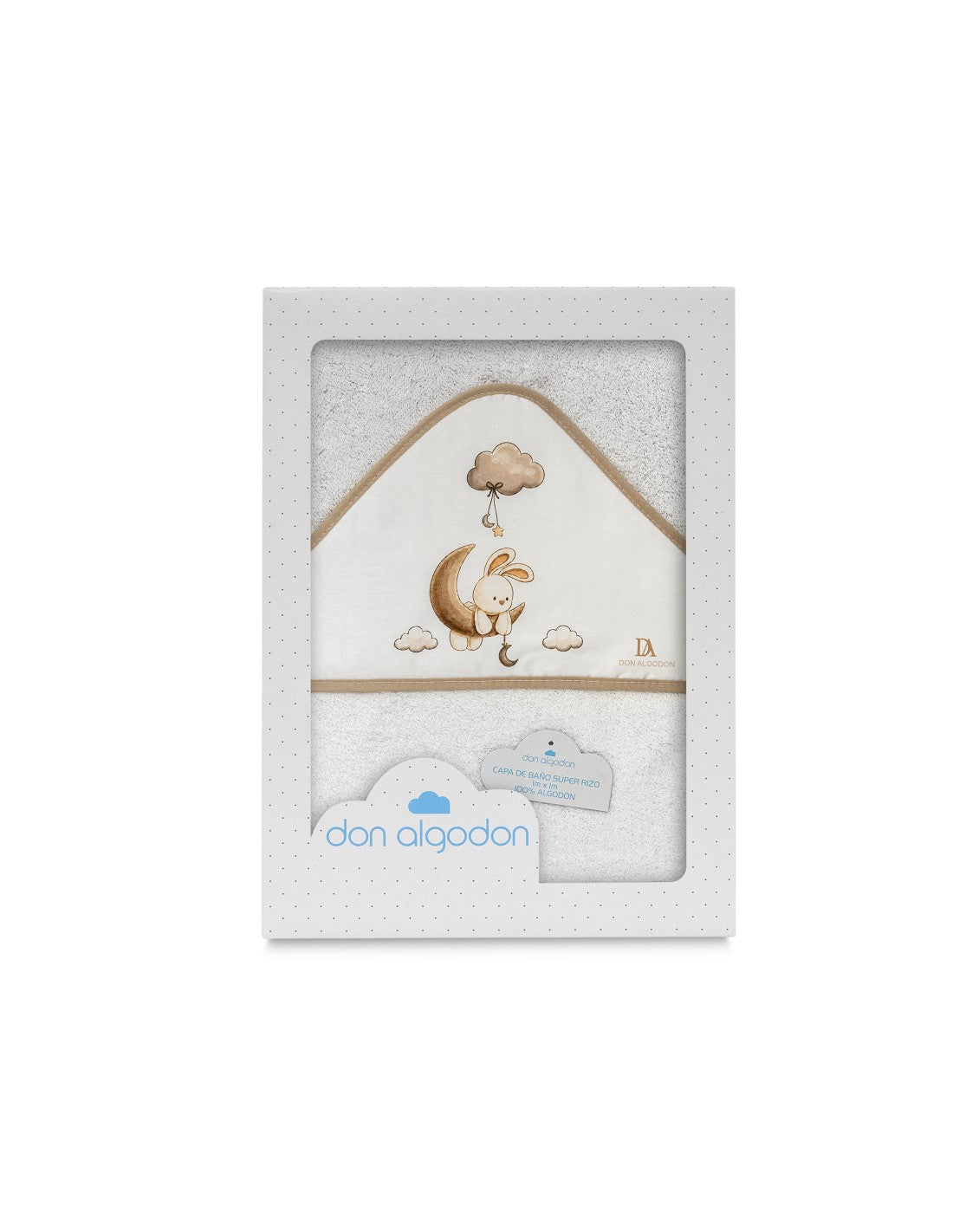 CAPA DE BAÑO CONEJO NUBES DON ALGODÓN