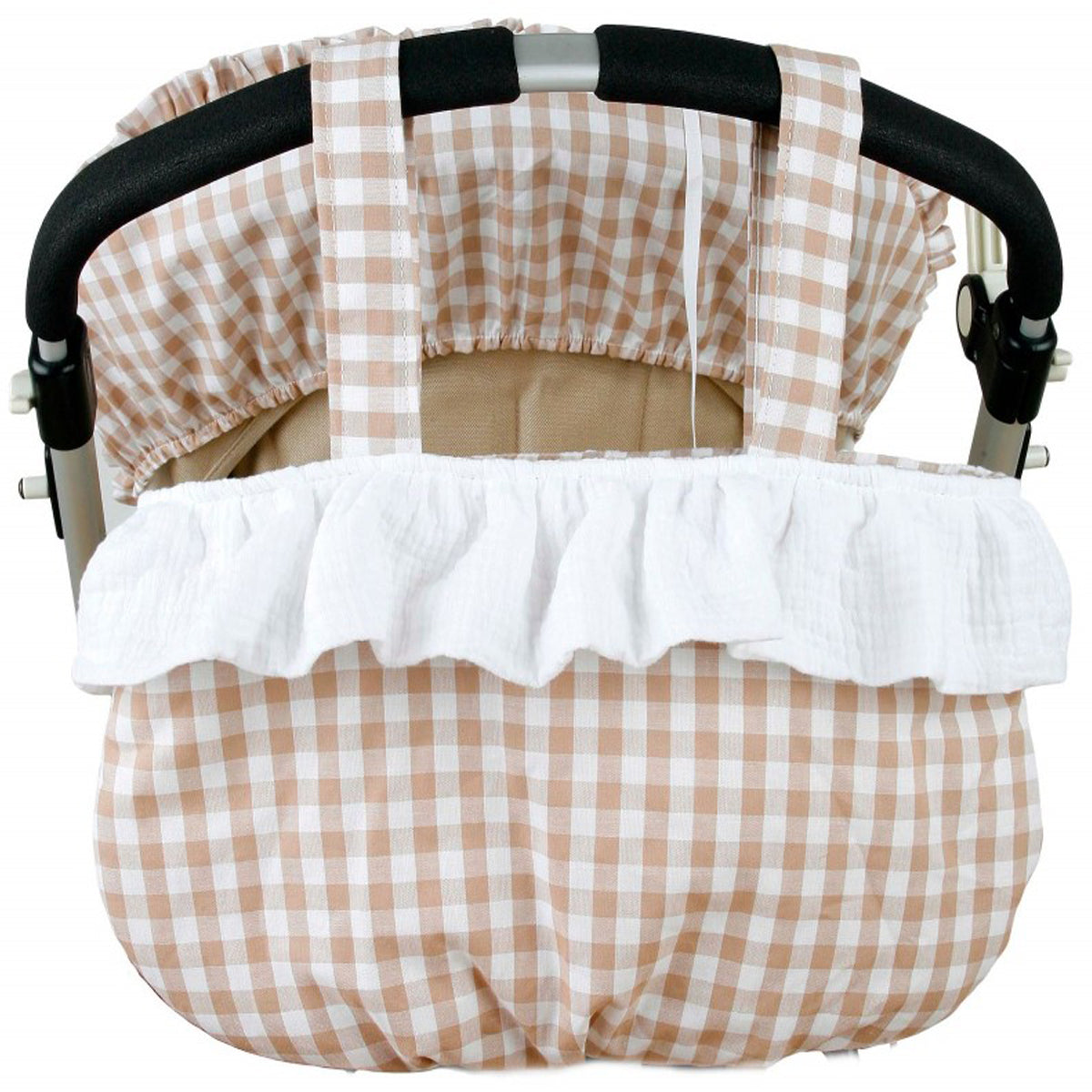 BOLSO BOMBONERA MUSELINA CUADRO. ANDU MODIN (24X39)
