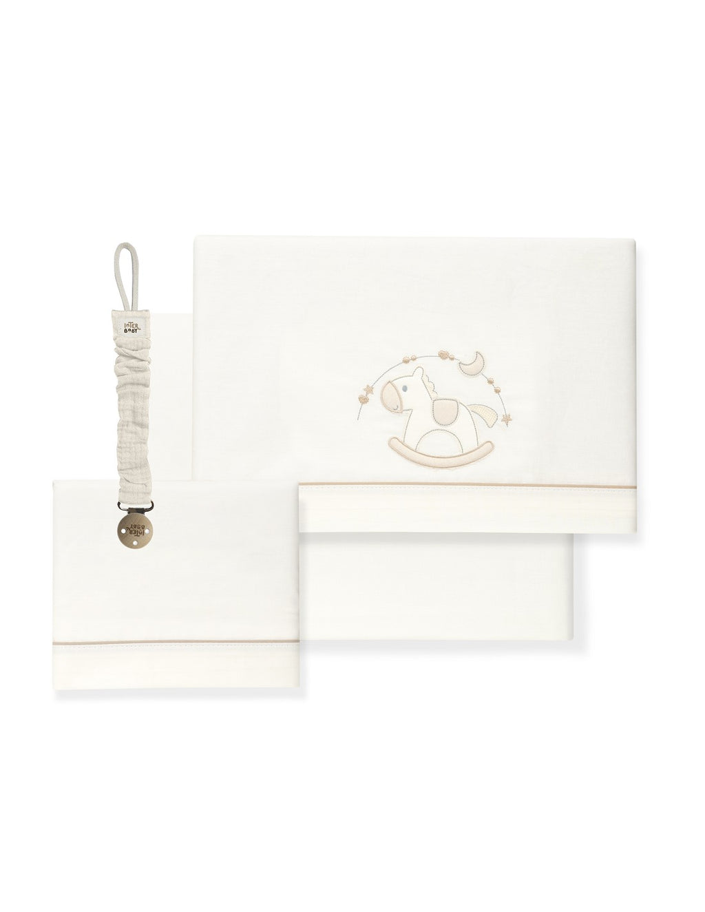 SET DE  SABANAS CUNA CABALLITO+REGALO INTERBABY