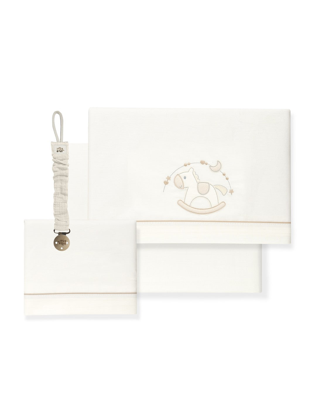 SET DE  SABANAS CUNA CABALLITO+REGALO INTERBABY
