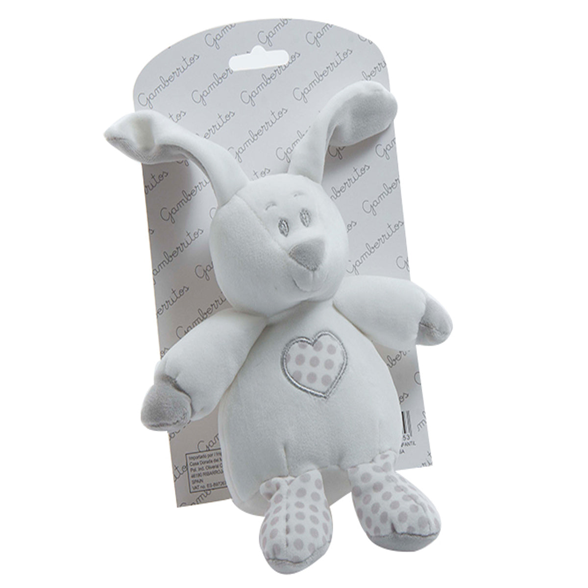 MUÑECO SONAJERO PARA BEBE CONEJO GAMBERRITOS