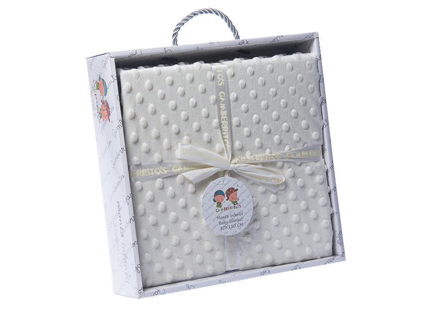 MANTA DE TOPOS PARA BEBE GAMBERRITOS (80X110) — ROSA