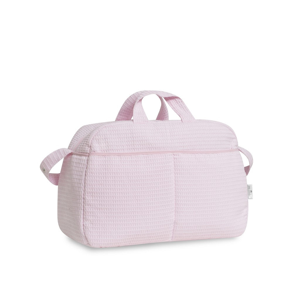 BOLSO MATERNAL NIDO DE ABEJA . DON ALGODÓN