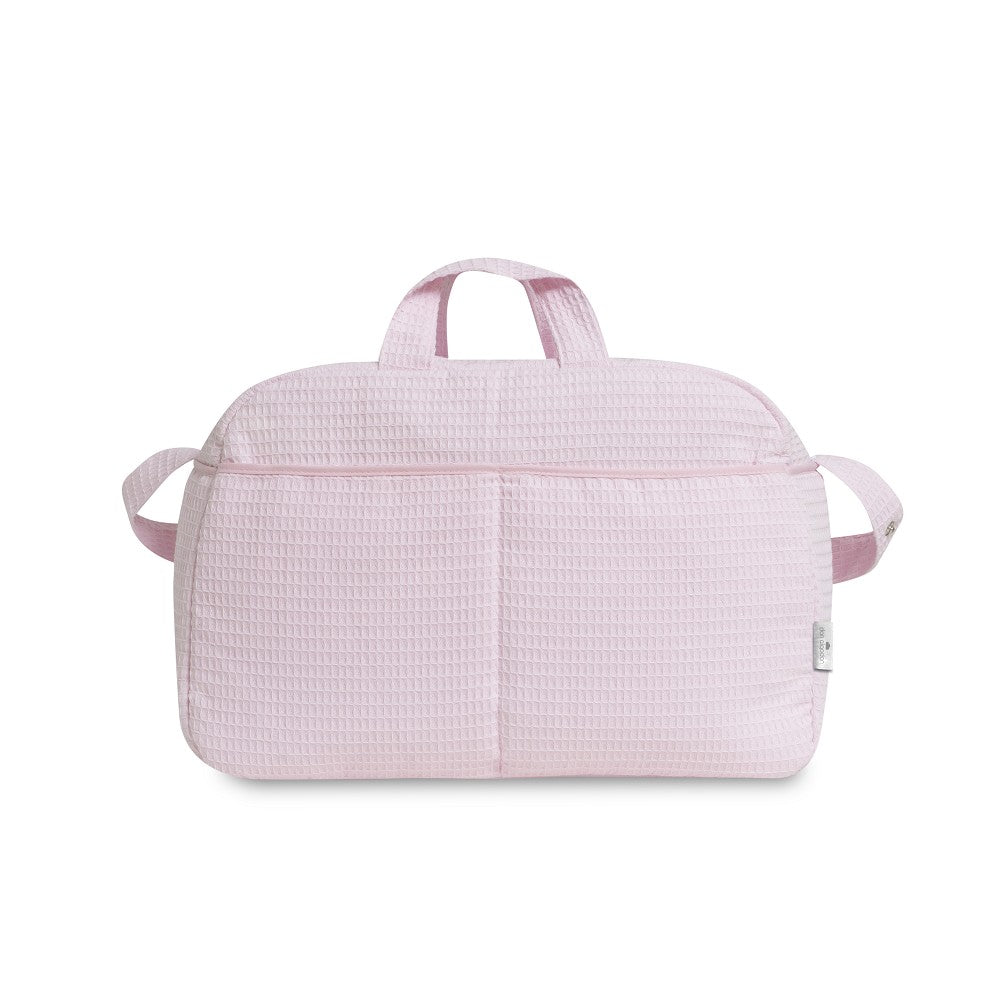 BOLSO MATERNAL NIDO DE ABEJA . DON ALGODÓN