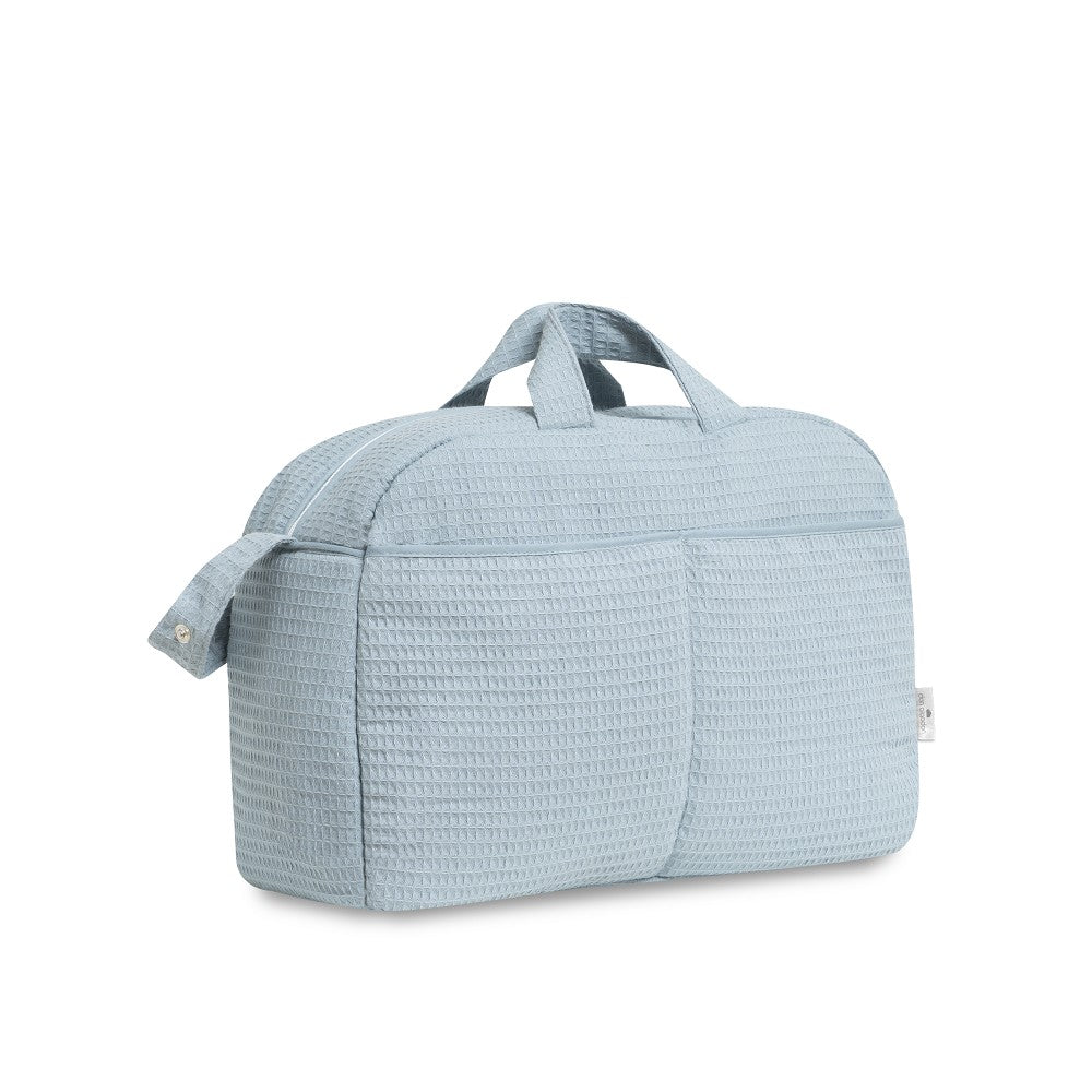BOLSO MATERNAL NIDO DE ABEJA . DON ALGODÓN