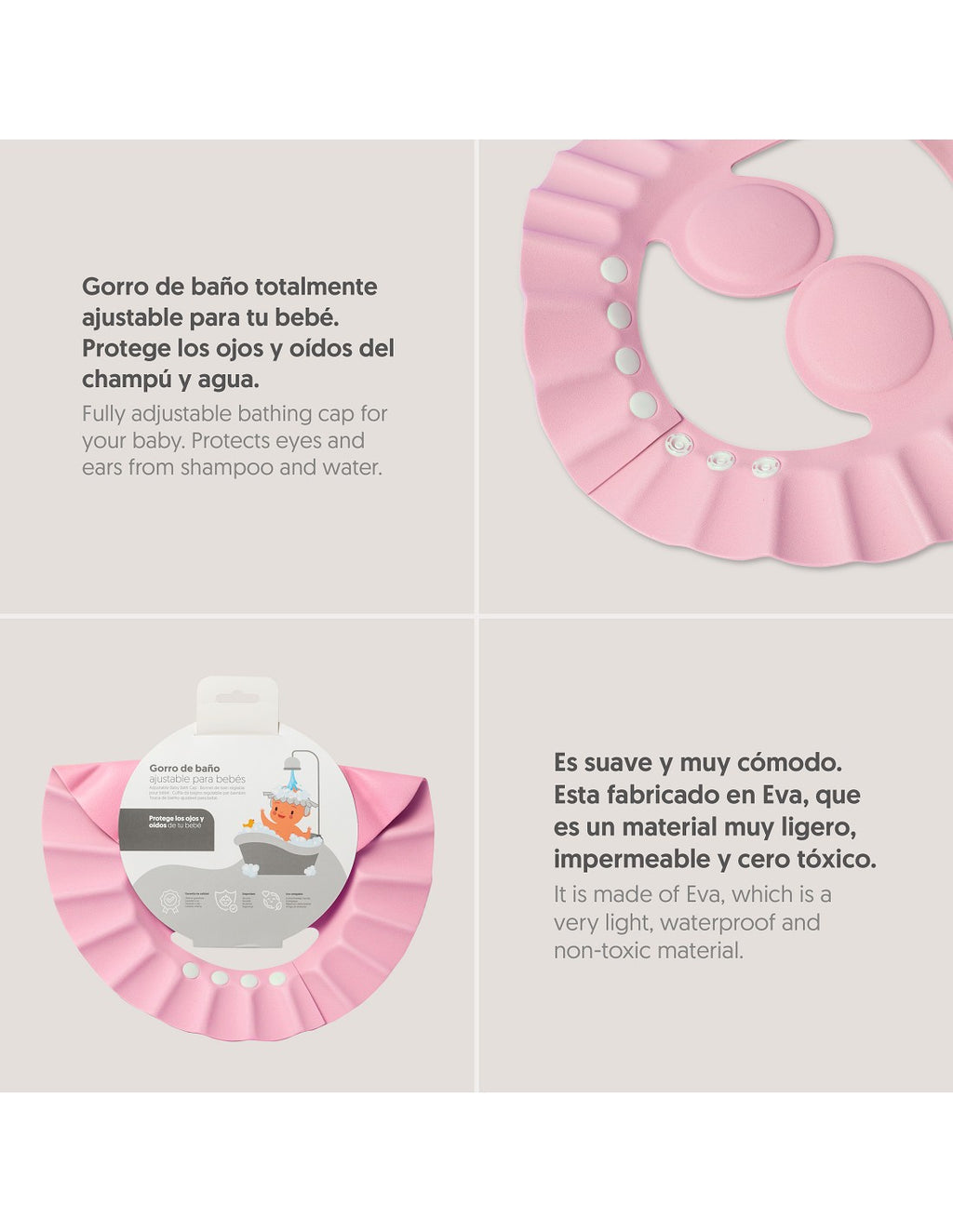 CAPA DE BAÑO Y GORRO  ELEFANTES INTERBABY