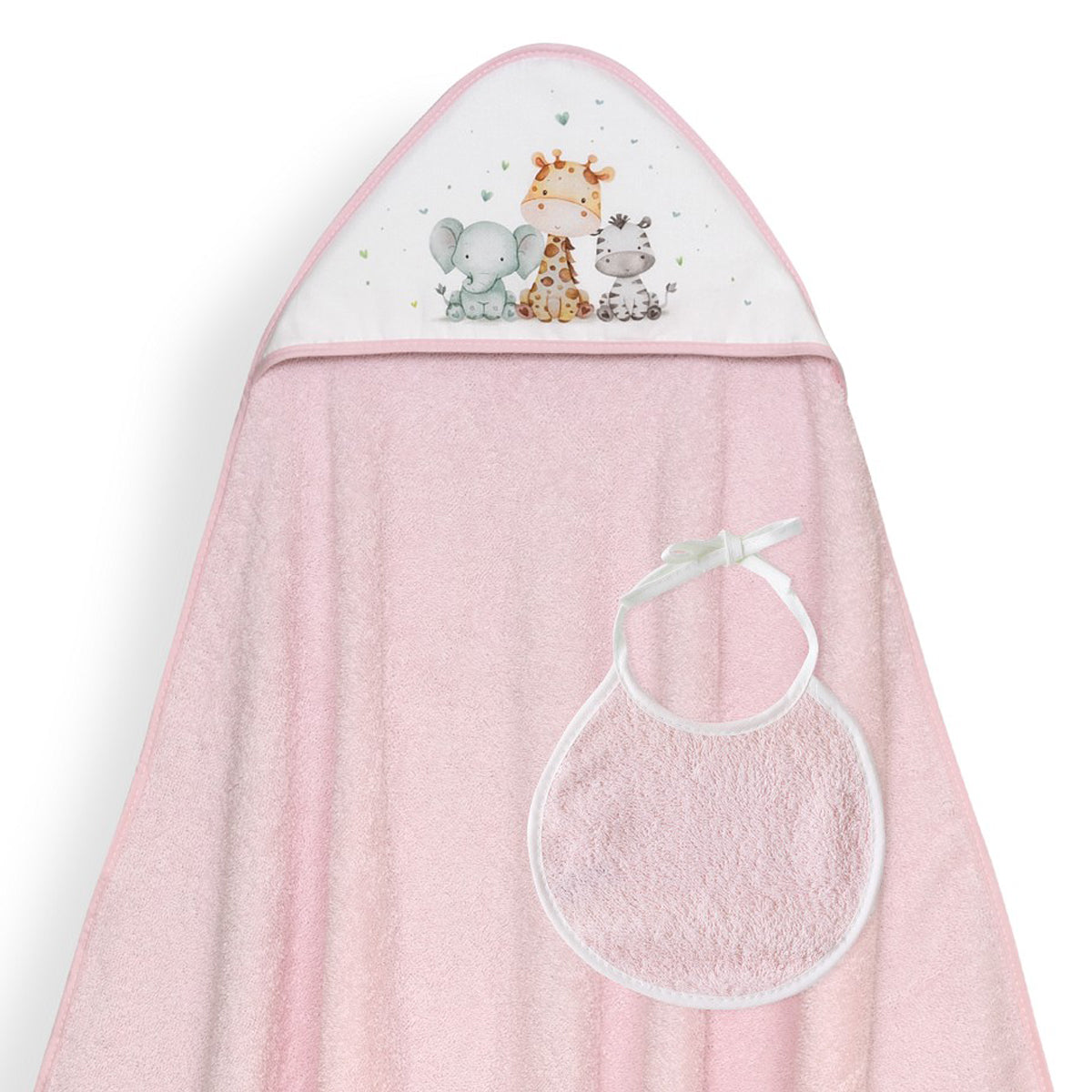 CAPA DE BAÑO Y BABERO JIRAFA ELEFANTE INTERBABY