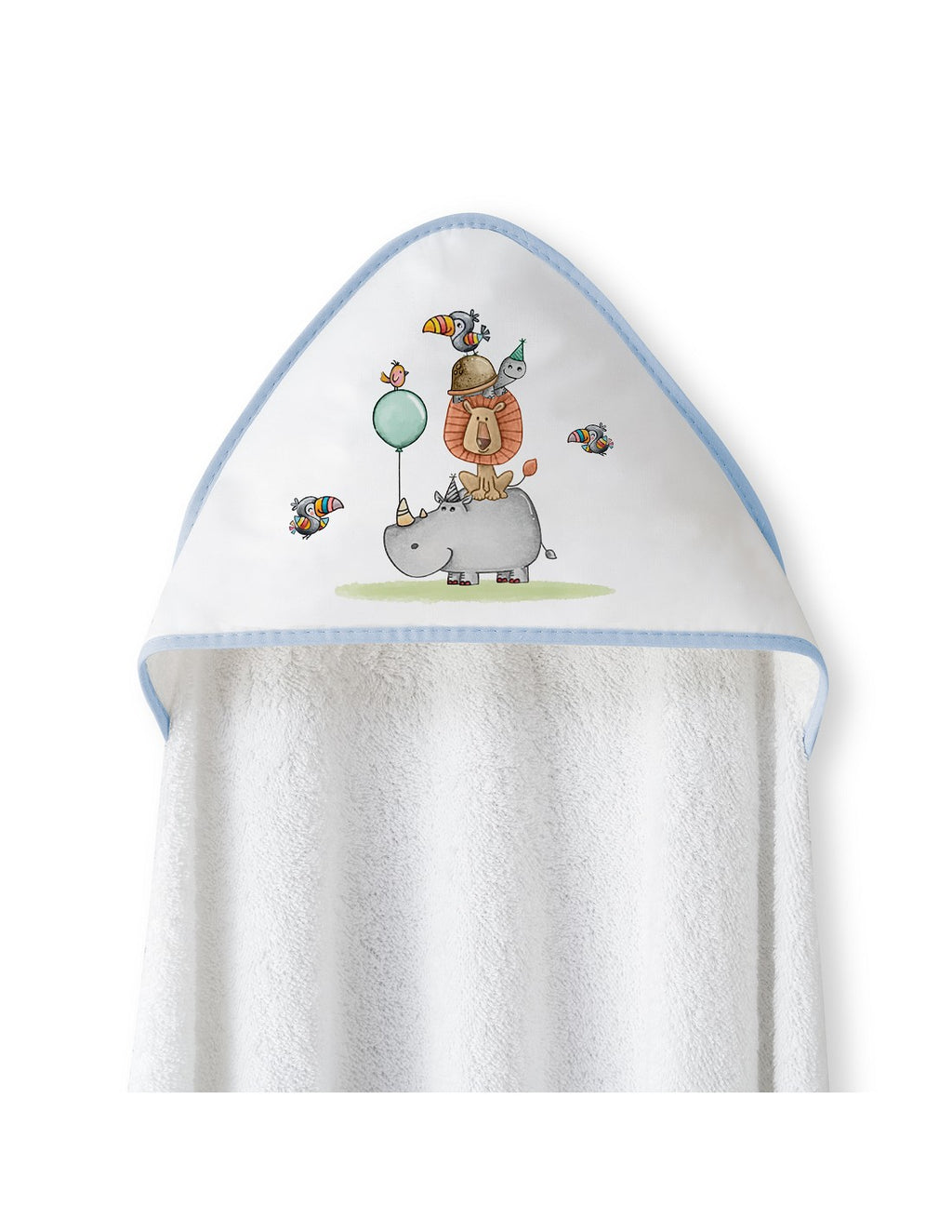 CAPA DE BAÑO Y BABERO RINO LEON. INTERBABY
