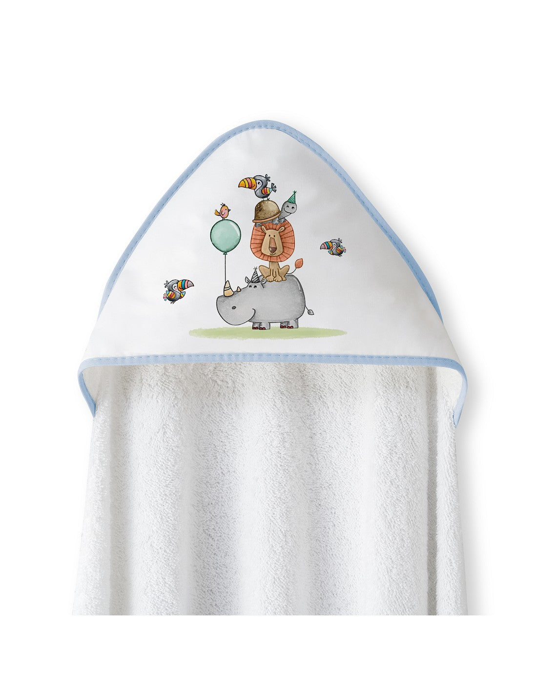 CAPA DE BAÑO Y BABERO RINO LEON. INTERBABY